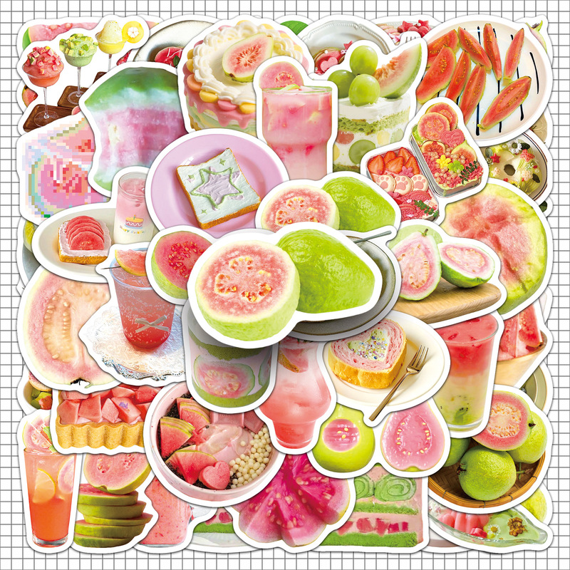 50 Pieces of Guava Ins Style Fruit Healing Daily Leisure Stickers Decorative Tablet Case Photo Frame Suitcase Pvc Stickers 50 Pieces of Guava Ins Style Fruit Healing Daily Leisure Stickers Decorative Tablet Case Photo Frame Suitcase Pvc Stickers