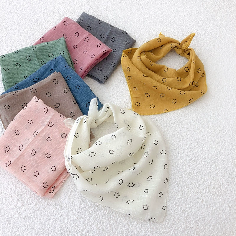 Детское хлопковое и льняное треугольное полотенце весной и осенью детское квадратное полотенце