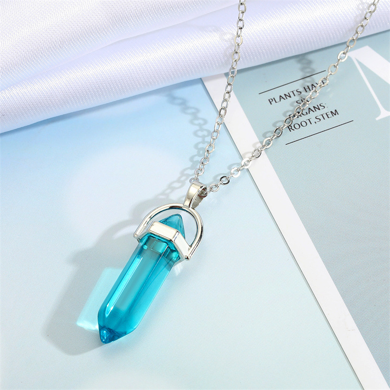 fashion resin crystal bullet geometric necklace wholesale Nihaojewelry