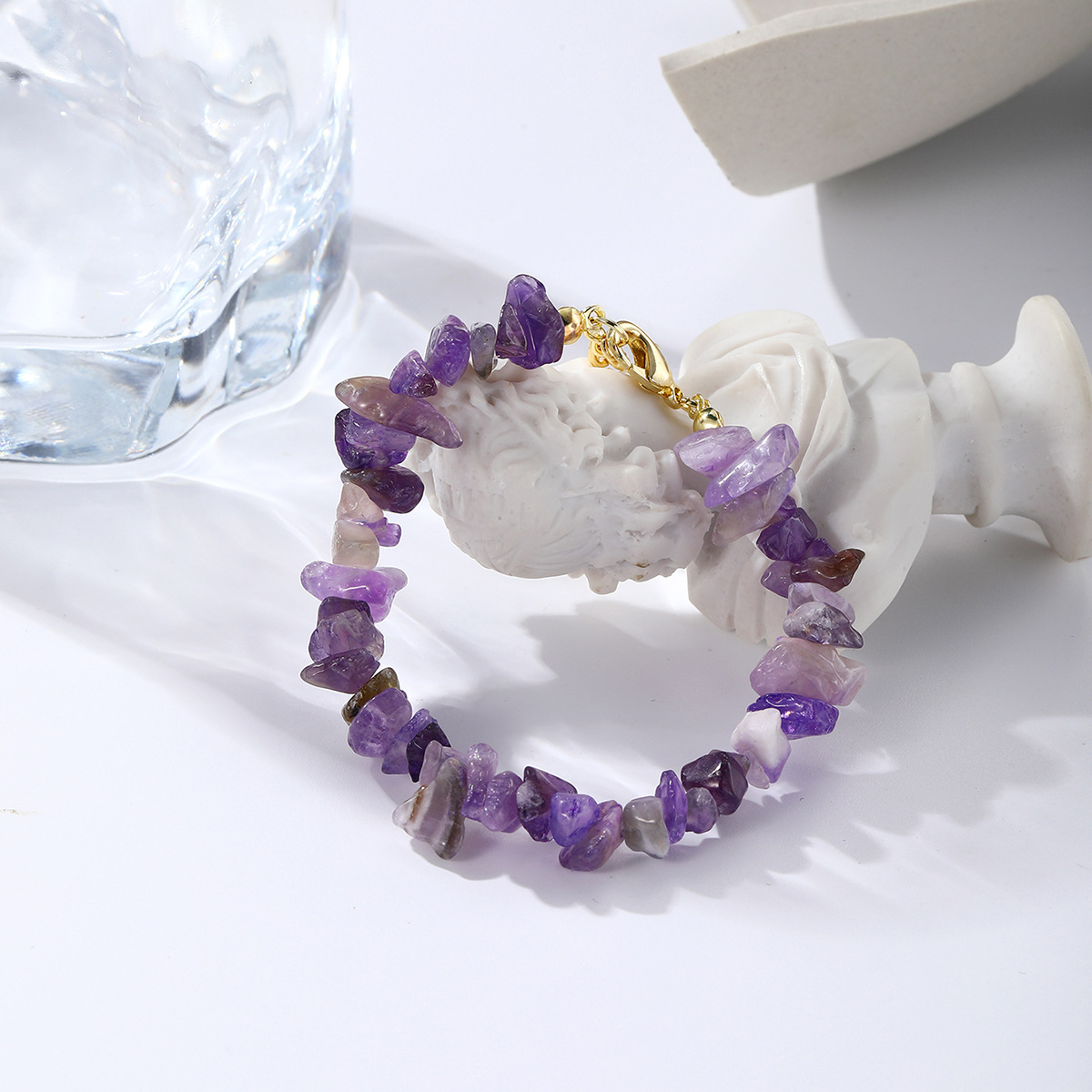 jewelry Bohemian colored gravel bracelet jewelry natural stone bracelet_voghion.com