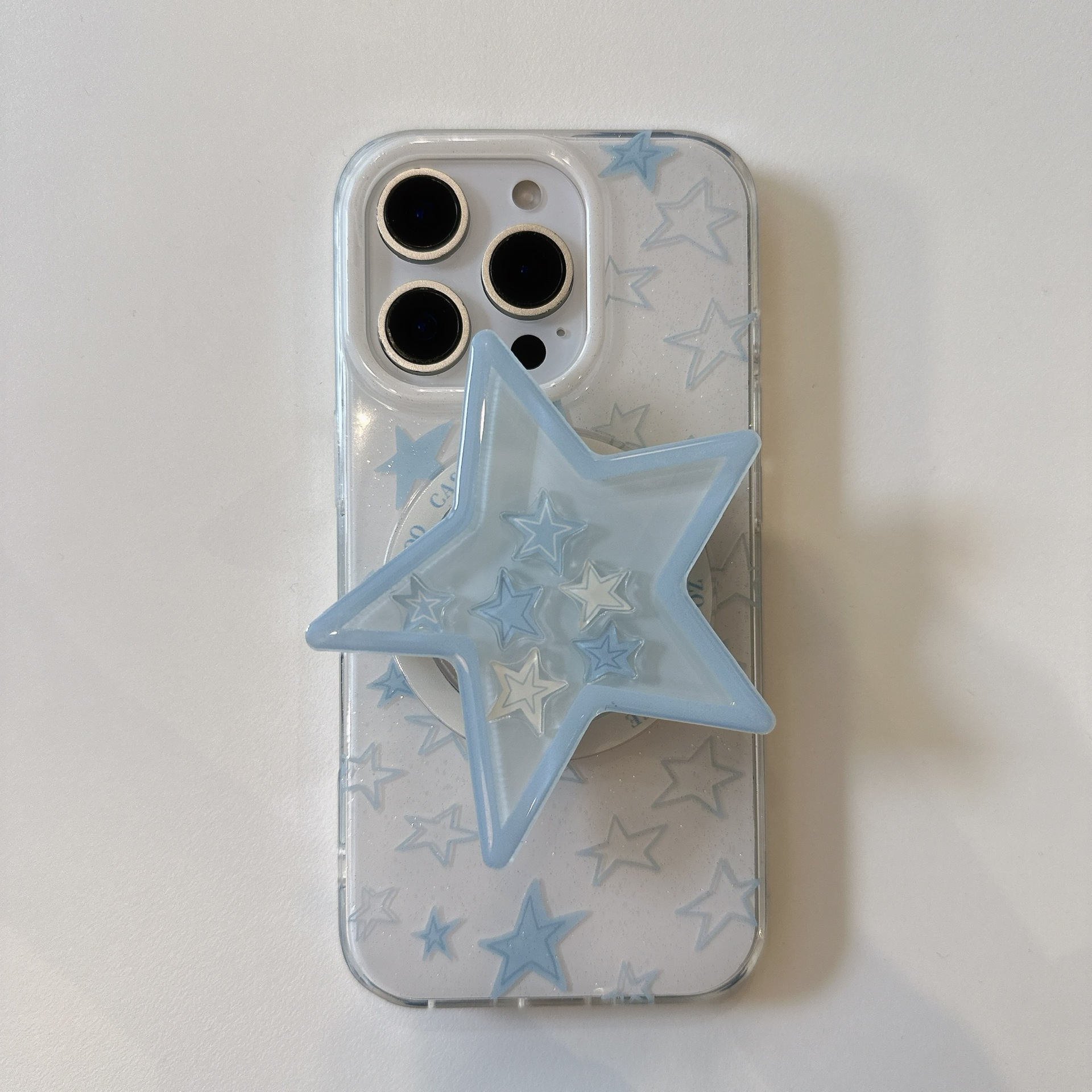 Graffiti estrella azul para Apple 16ProMax funda para teléfono móvil 15Pro atracción magnética 14/13 pareja 15PM nuevo