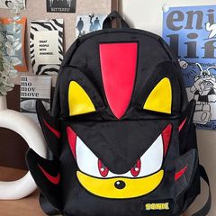 ソニックソニックシャドウブラックぬいぐるみカップル漫画スクールバッグ女子学生大容量旅行バックパック男性
