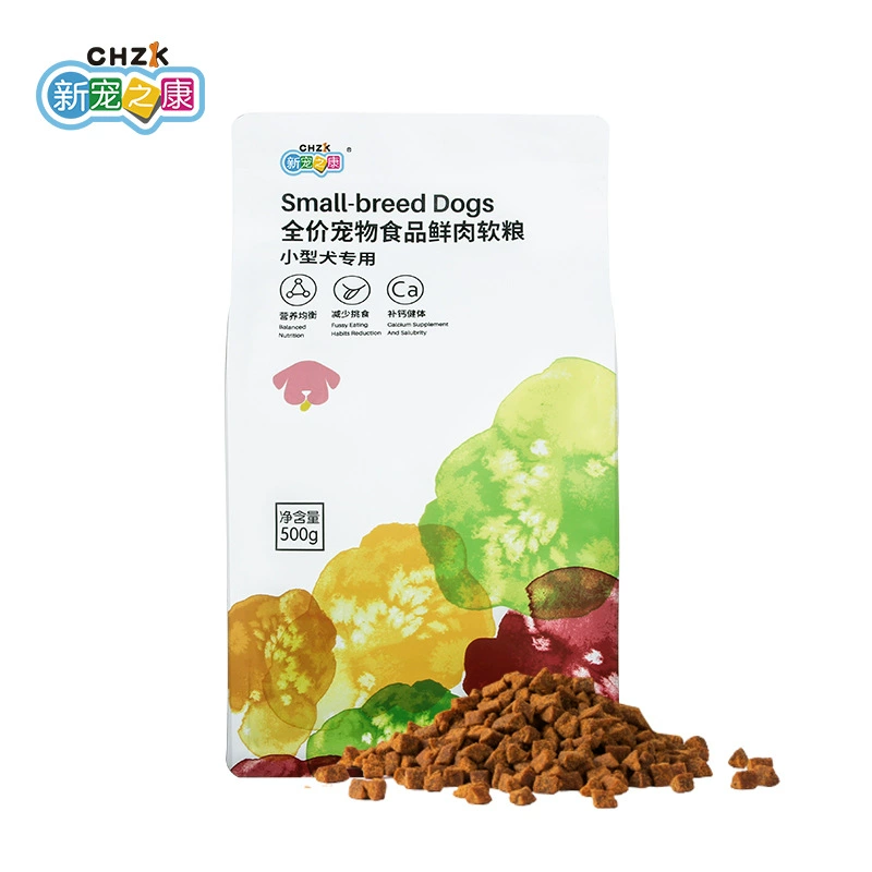 Новый Pet Zhikang Fresh Series Корм для домашних животных Мягкий корм для собак Сухой корм для маленьких собак Тедди Старая собака 500 г
