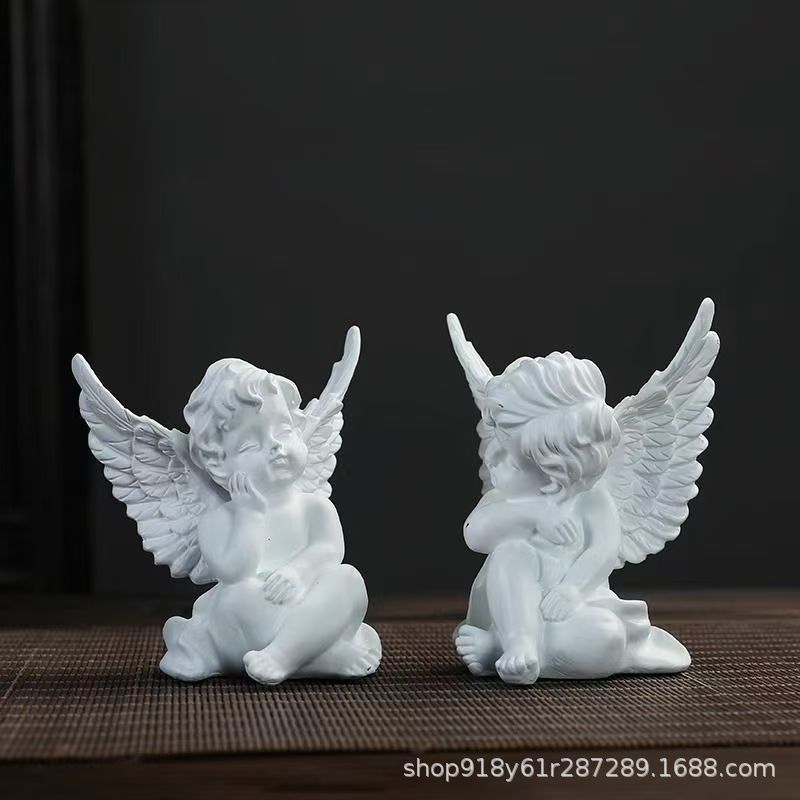 クロスボーダークリエイティブホーム樹脂工芸品かわいい小さな天使の装飾品フランス彫刻デスクトップ装飾小さなギフト|undefined