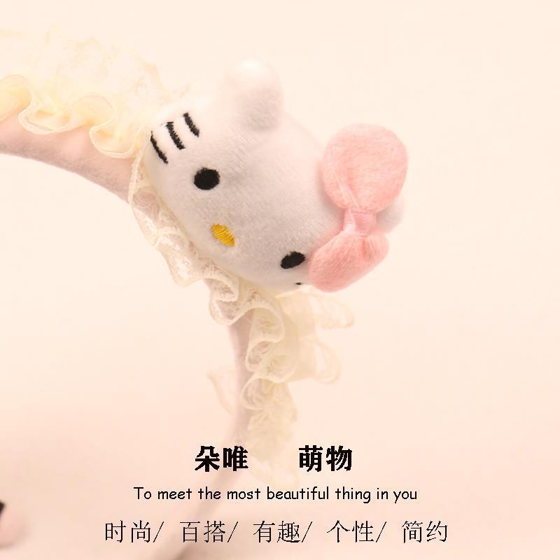 创意可爱KT猫发箍超萌卡通猫咪凯蒂猫公仔发卡卖萌洗脸拍照头饰品|undefined