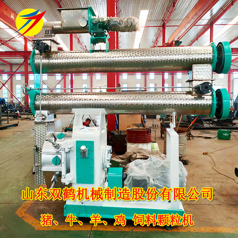 现代技术5吨饲料颗粒机生产厂家 350型环模颗粒机 牛羊育肥颗粒机