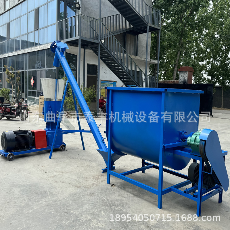 新款颗粒饲料机 出料均匀不堵料 干湿两用平模造料机各种型号