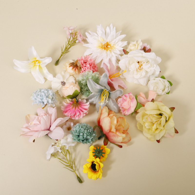 난초 색상 10개 무작위 꽃(대형 5개, 소형 5개) - 0x0cm