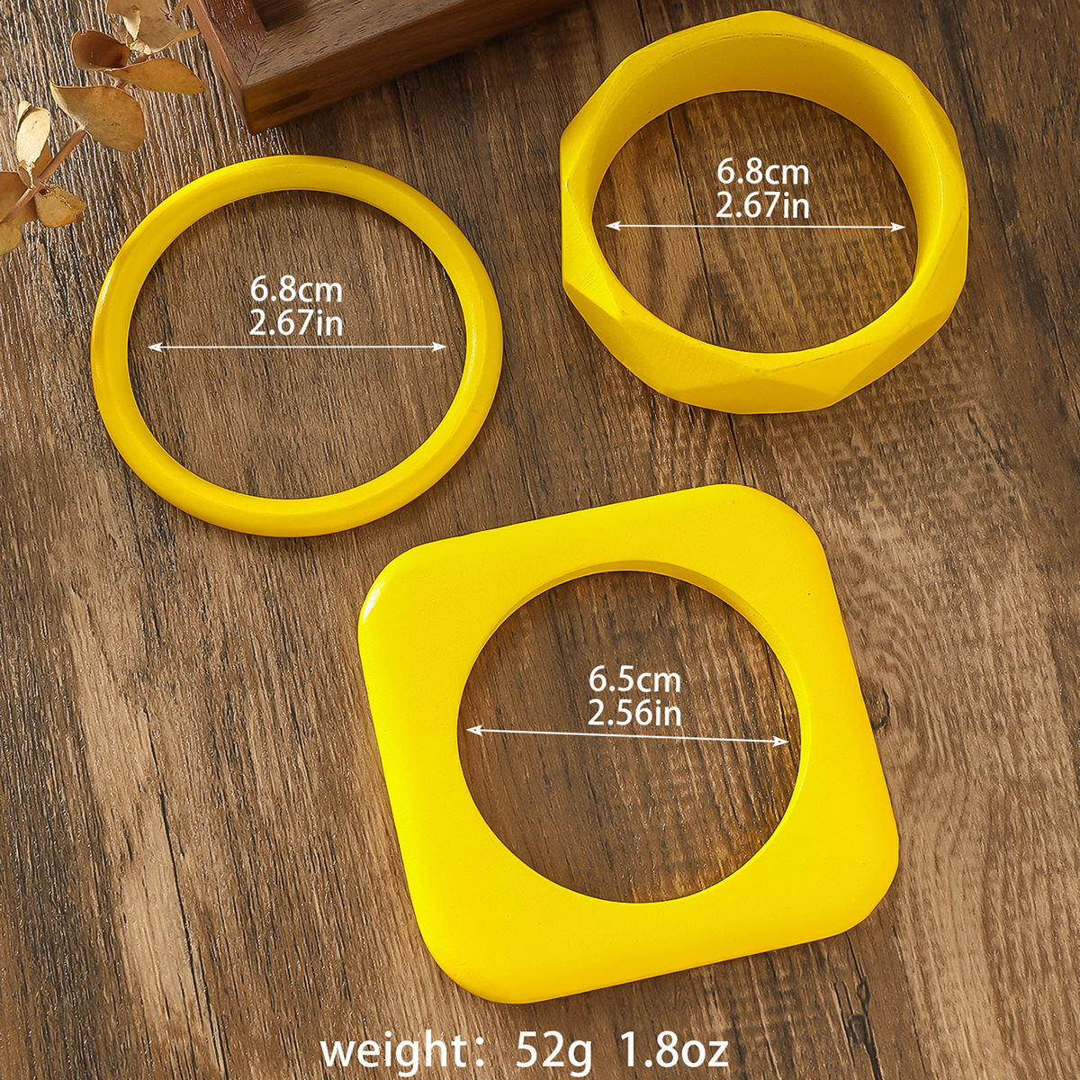 Solid Color Retro Classic Style Wood Bangle Wholesale display picture 8