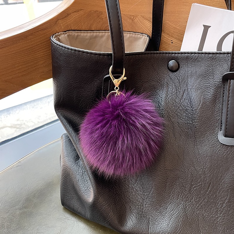 フォックスファーボールバッグペンダント、クリエイティブなぬいぐるみファーインアクセサリー、車のキーホルダーペンダント、インスタイルペンダント