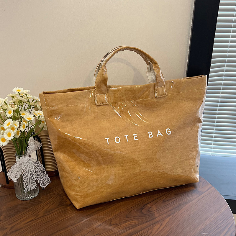 Waterproof capacious linen bag for mother and baby PVC