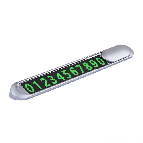 Car temporary parking plate, hidden car moving phone number plate, car metal moving license plate, luminous parking card