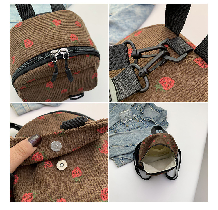 Strawberry Casual School backpack trim Kids backpack trim Functional backpack trim display picture 11