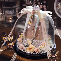 婚庆用品盒子鞋盒接亲礼藏婚小游戏水晶拍照道具堵门套圈带锁结婚