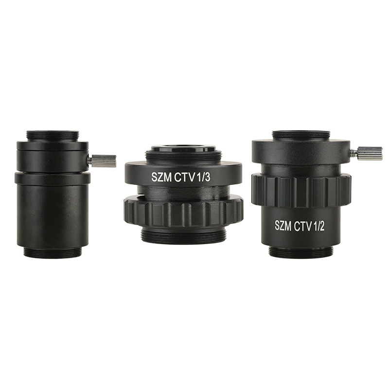 批发 三目立体显微镜1X,1/2,1/3,CTV接口可调节焦距 28mm安装接口