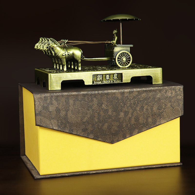 西安秦始皇陵合金兵马俑铜车马摆件工艺品旅游纪念品中国风礼品