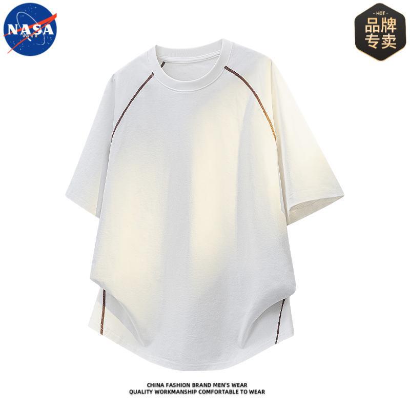 Nasa Brand High-Quality Cool-Feeling Quick-Drying Short-Sleeved T-Shirt for Men with Summer Line Design and Sporty Round Neck Top Nasa Brand High-Quality Cool-Feeling Quick-Drying Short-Sleeved T-Shirt for Men with Summer Line Design and Sporty Round Neck Top