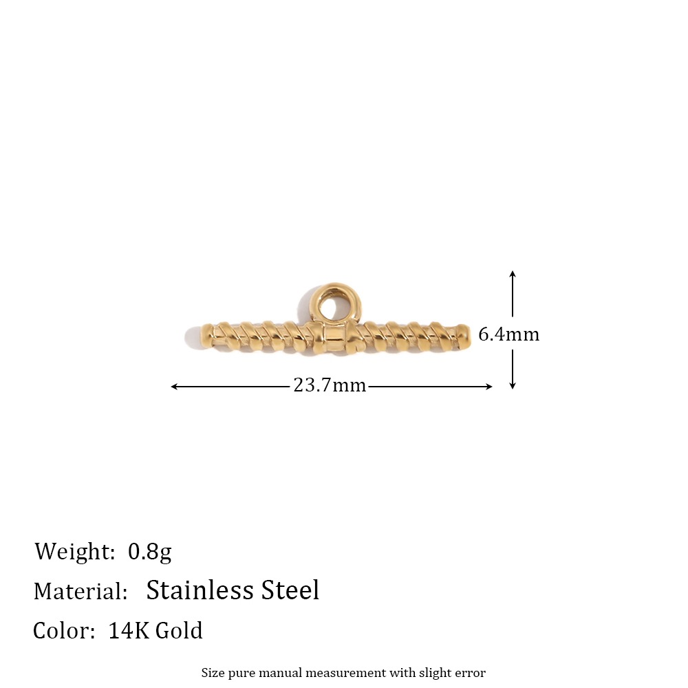 Wave dot wrapped OT buckle-gold