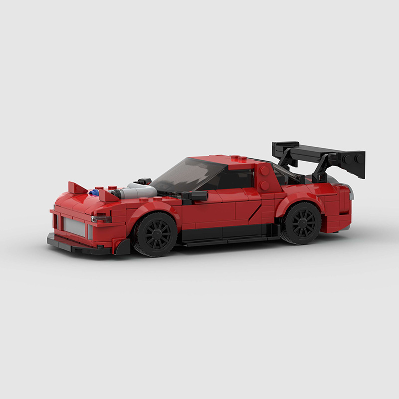 Compatible with Lego Small Particle RX7 sports car Racing Moc Educational Assembled Children's Building Blocks Toys Cross-border Wholesale
