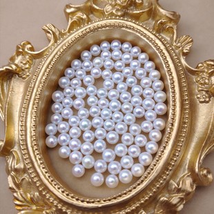 Aurora White Bright Flawless 5-5.5mm Round Beads Bare Beads Natural Freshwater Pearls DIY Jewelry Materials Wholesale