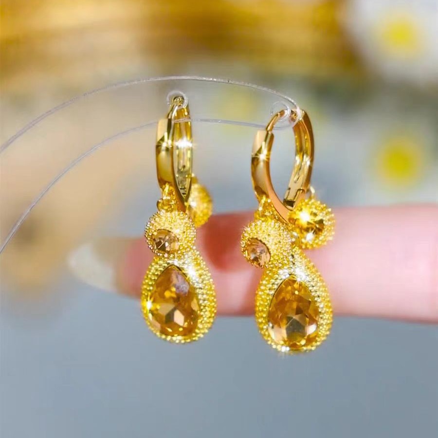 小眾獨特設計感鑲鑽榴蓮耳扣時尚百搭高級感洋氣耳環輕奢氣質耳飾