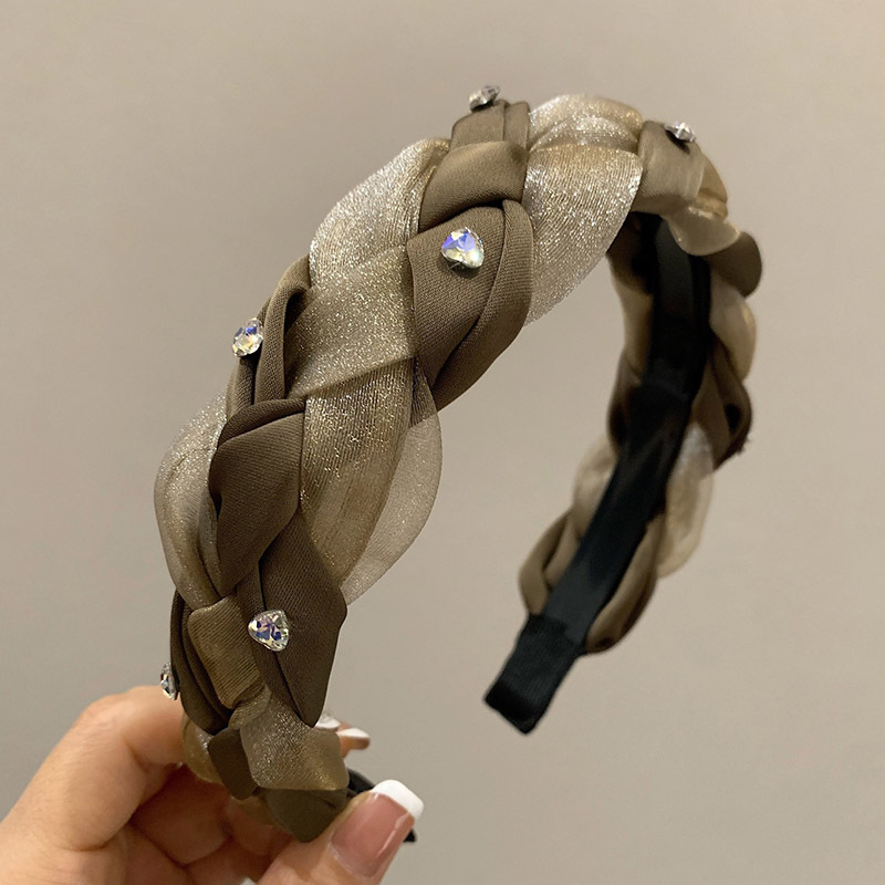 Sydkorea importeret højkvalitets organza perlemors satin twist vævet hårbånd øget kranie top niche hårnål_voghion.com