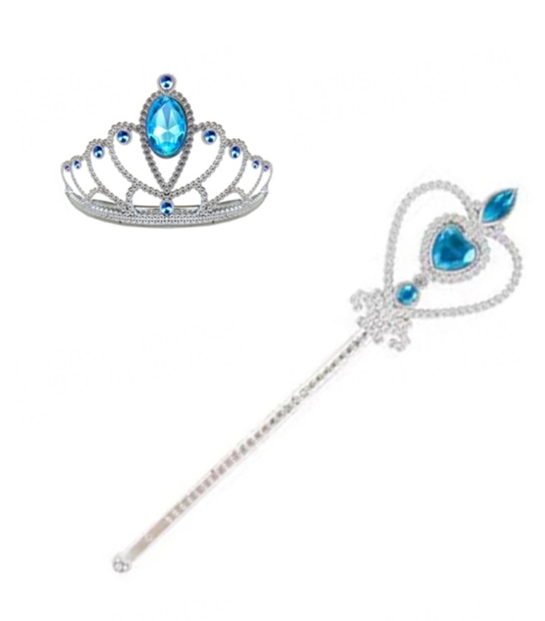 Amazon Hot Style Princess Jewelry Toys Juego de 18 piezas Rosa azul con falda corta Corona Collar