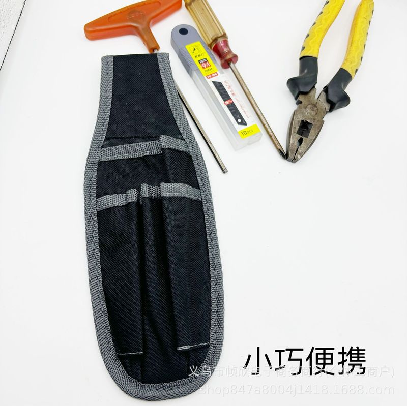 現物黒色多機能オックスフォード布工具ウエストバッグ多ポケット設計携帯修理工具収納バッグ|undefined