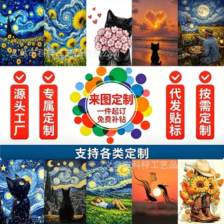 来图定制跨境钻石画珍珠画异形钻画手工贴钻画厂家一件代发批发拿