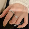 Silver ring, with snowflakes