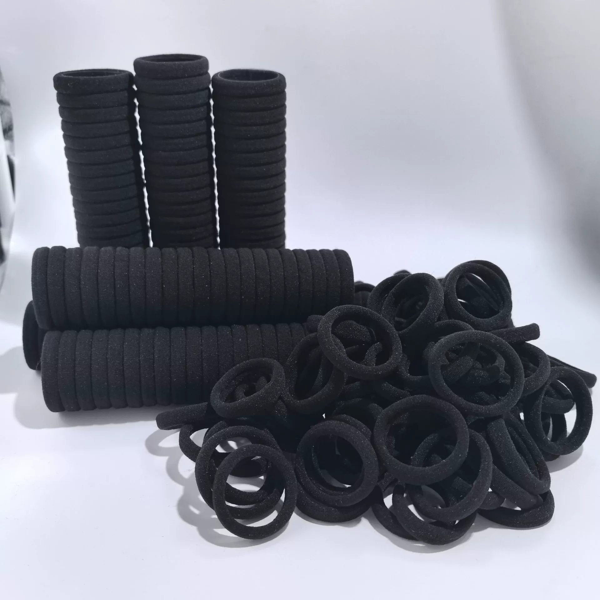 Резинки для волос для девочек, резинки для причесок, высокоэластичные аксессуары для волос, резинки для волос, черные резинки для волос, которые не повреждают волосы.