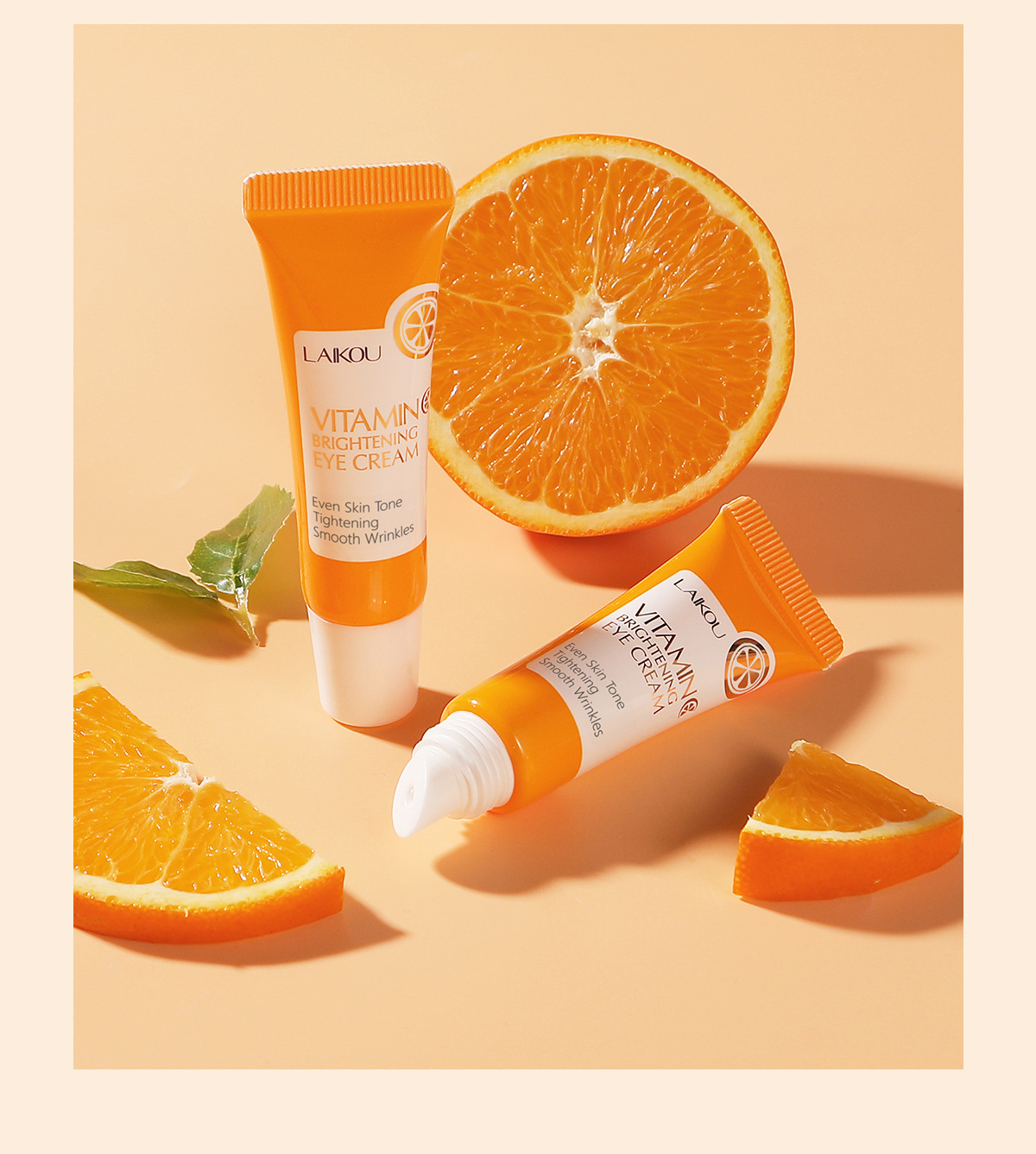 Cross-border laikou Vitamin c Eye Cream 15g hydrates, moisturizes and cares for the skin around the eyes to brighten the complexion. Factory wholesale undefined