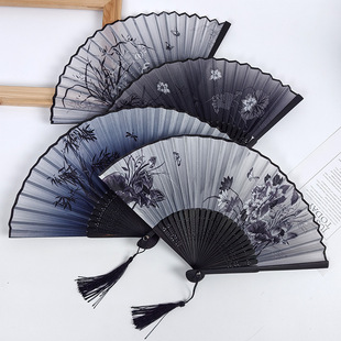 Primary and secondary school students dance female fan artificial silk female fan silk Chinese style ancient style Japanese style female fan gift fan