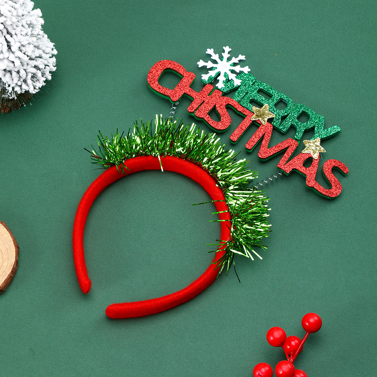 Christmas Glitter Headbands Xmas Costume Headwear Hair Hoops for Christmas Party Decorations Favors Gifts_voghion.com