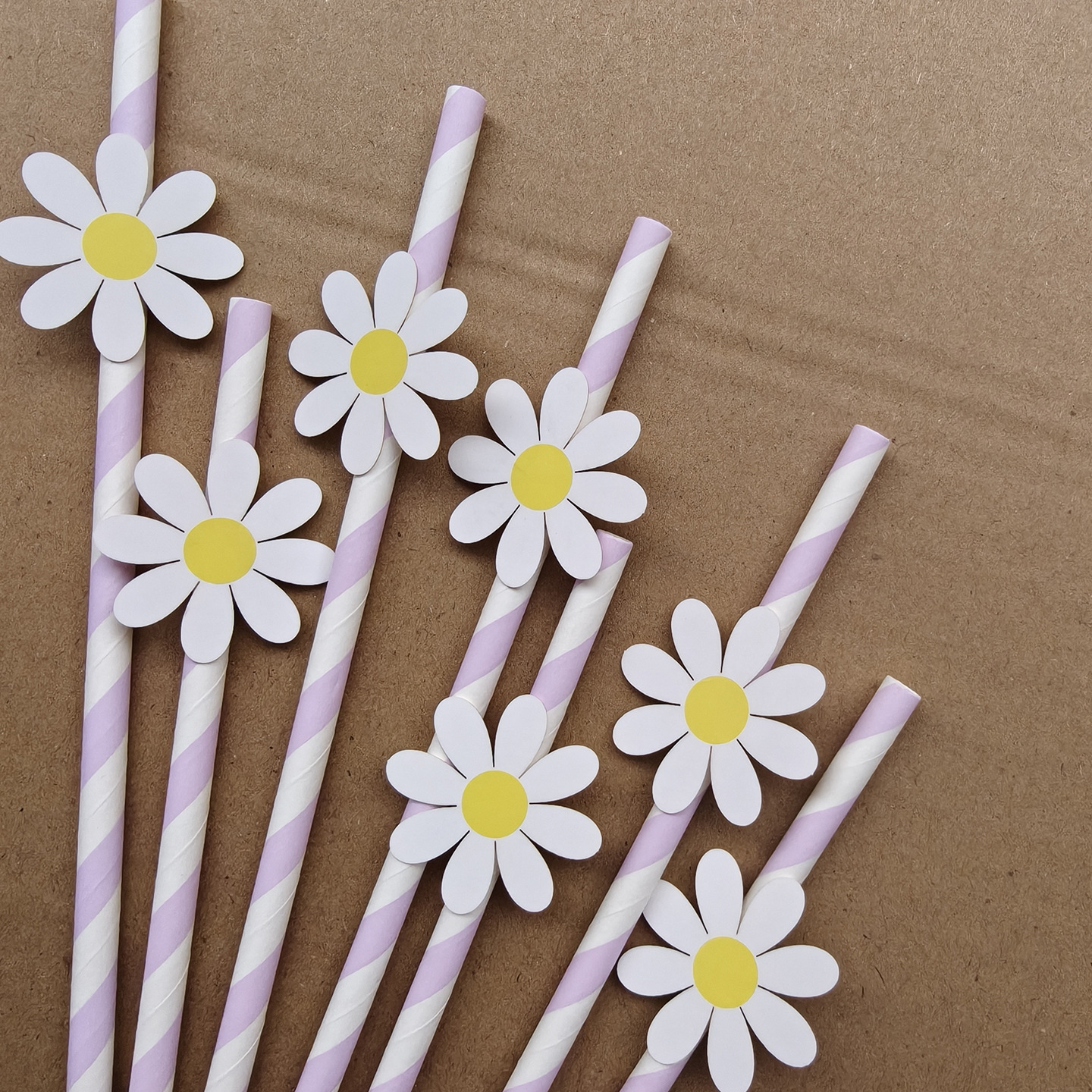 Papel de fiesta Daisy tarjeta de flores de sol desechable postre tarjeta de tarjeta