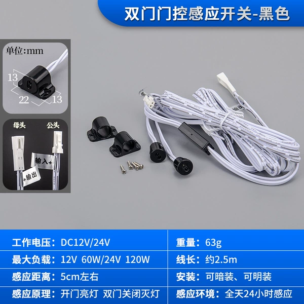 DC, induction black switch key, 12v, 24v