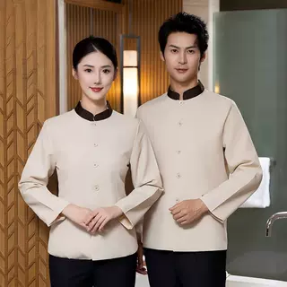 宾馆客房保洁服短袖秋冬装女小区物业大姐医院阿姨保洁工作服上衣