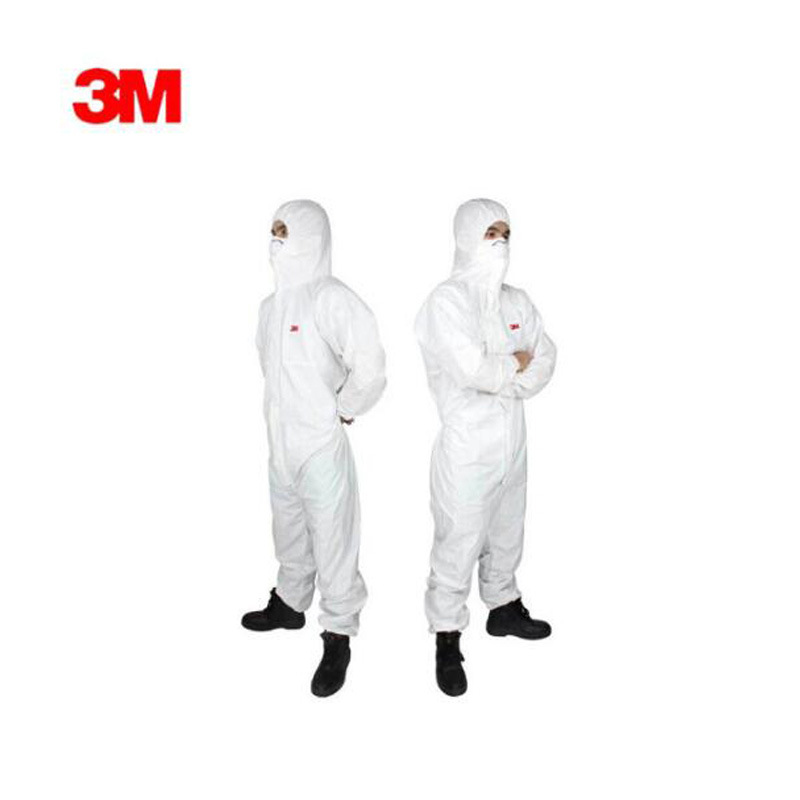 3M 防护服4545 防尘防液体喷溅工业实验室液体喷涂农药带帽连体服