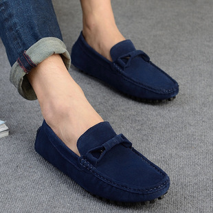 Wholesale new leather men's Bean shoes factory direct foot shoes lazy shoes driving casual men's shoes
