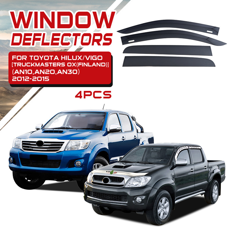 Aplicable Hilux Revo Vigo Window Visors Ventana Ventana Lluvia Ceja Bloquear Lluvia