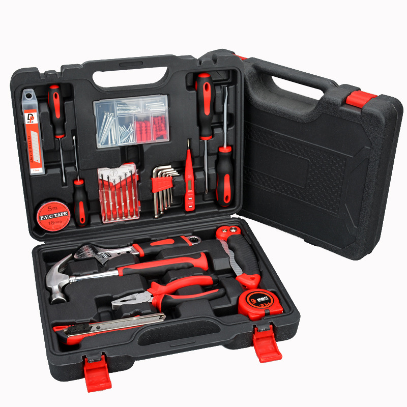 厂家直销现货86件套家用工具套装碳钢房产礼品五金组合工具箱