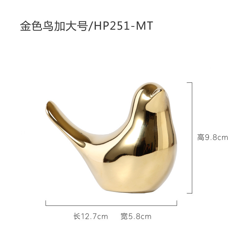 Luz de lujo estilo plata cerámica pájaro decoración creativa Oficina modelo sala estudio dormitorio Decoración