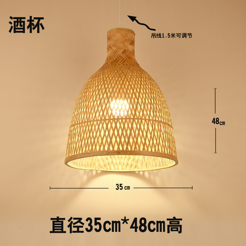 新しい中国風の竹ランタンシャンデリアB&Bリビングルーム寝室畳禅茶室鍋レストランホテルレストランランプ|undefined