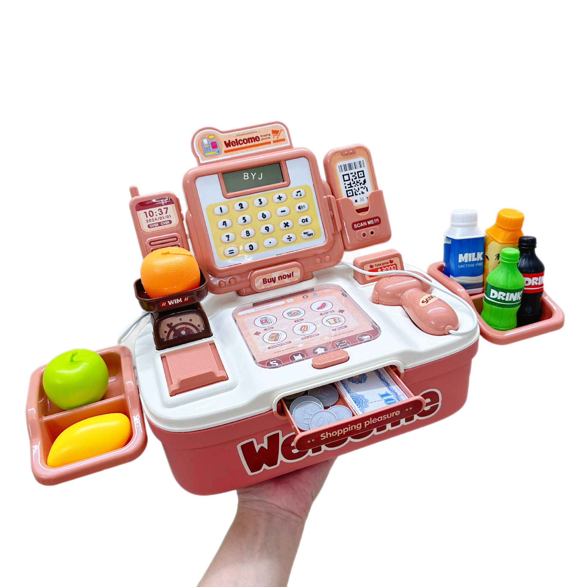 Caja registradora de supermercado transfronterizo juguetes de puzzle para niños caseros cajas caseras para niños juguetes caseros para niños y niñas