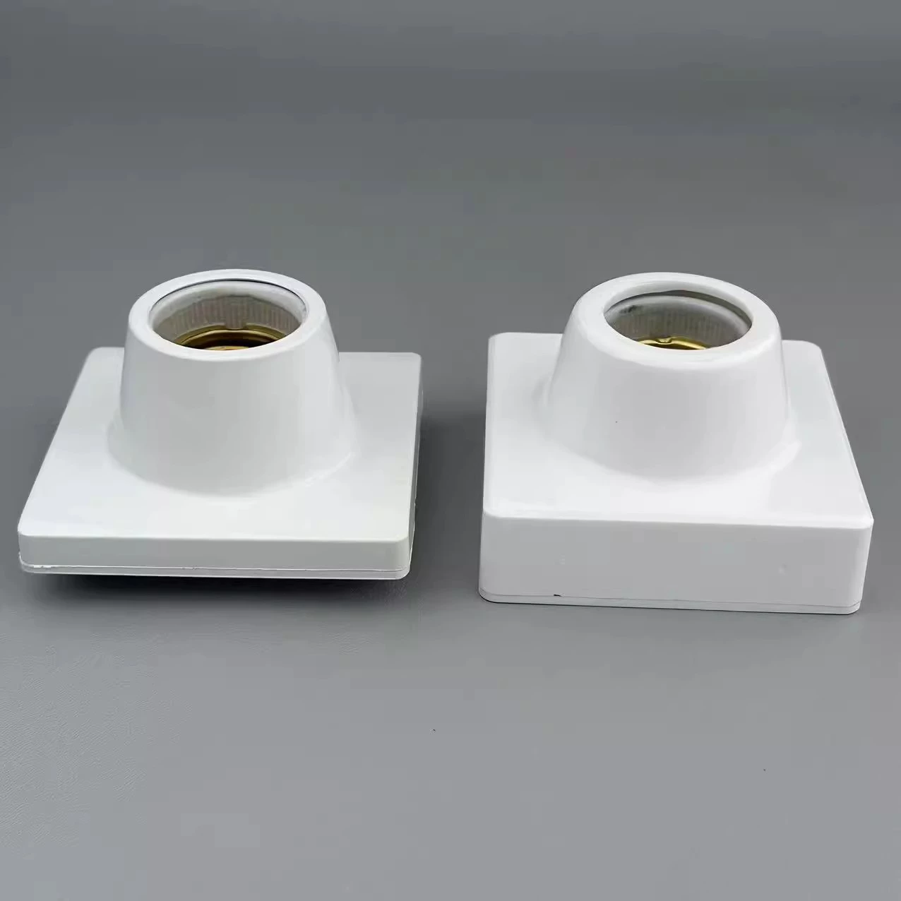 Чистая медь универсальный держец лампы E27 винтовая квадратная основа спиральная световая лампа скрытая светодиодная лампа для освещения дома головка лампы