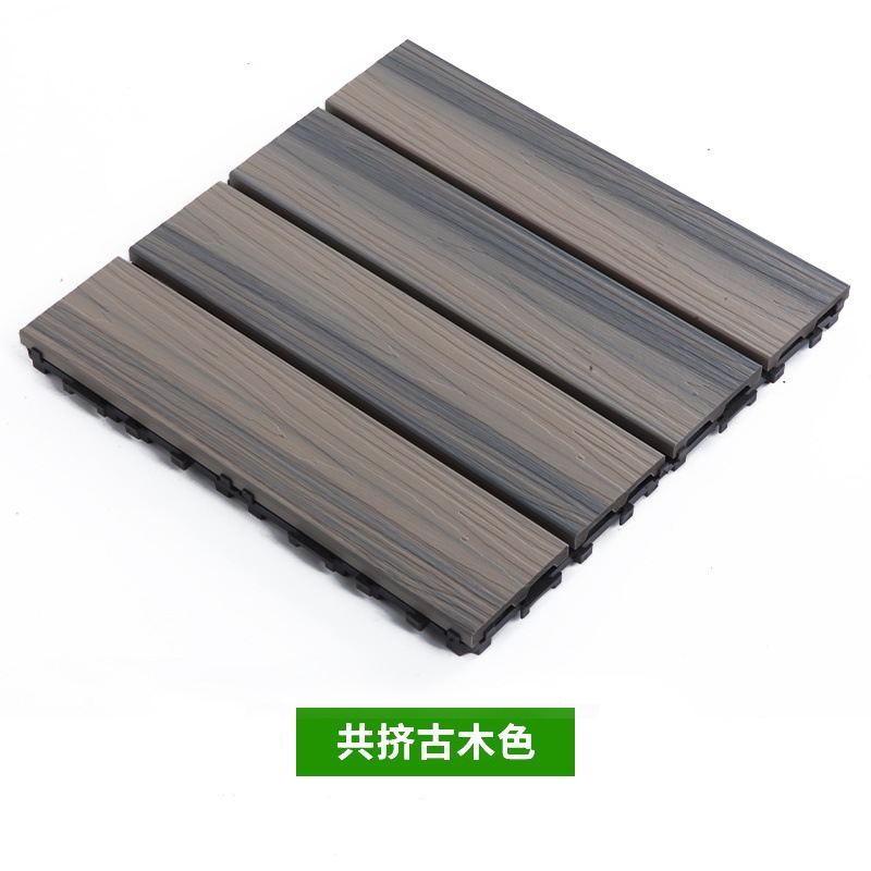 Actualización de coextrusión de nueva generación [Color de madera antigua] plástico madera empalme piso jardín balcón terraza patio auto-pavimentación image 7