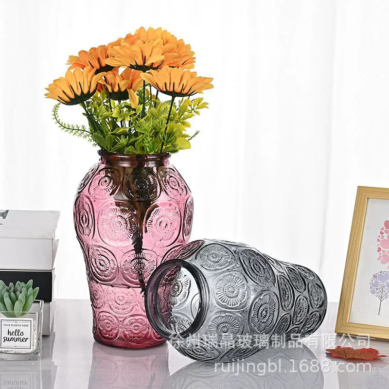 Интернет-знаменитости, цветочная композиция, украшения, ретро-ваза, стеклянные цветы, богатая бамбуковая гидропонная скандинавская гостиная, входная столешница