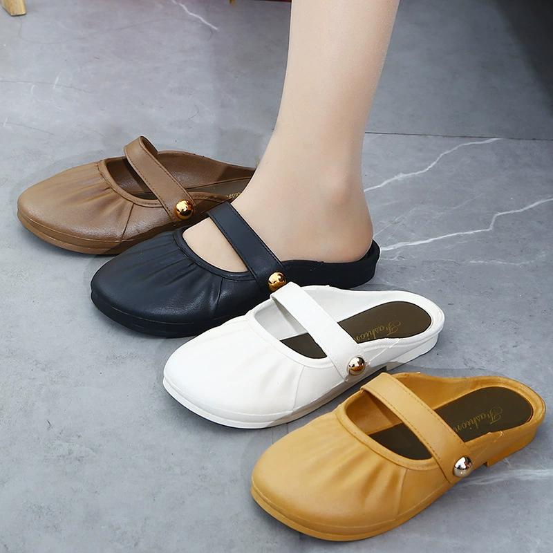 Модные женские туфли с закрытым носком, новый корейский стиль, повседневные, удобные, подходят для свиданий, новый дизайн, водонепроницаемые, плоские, прочные, легкие, комфортные.