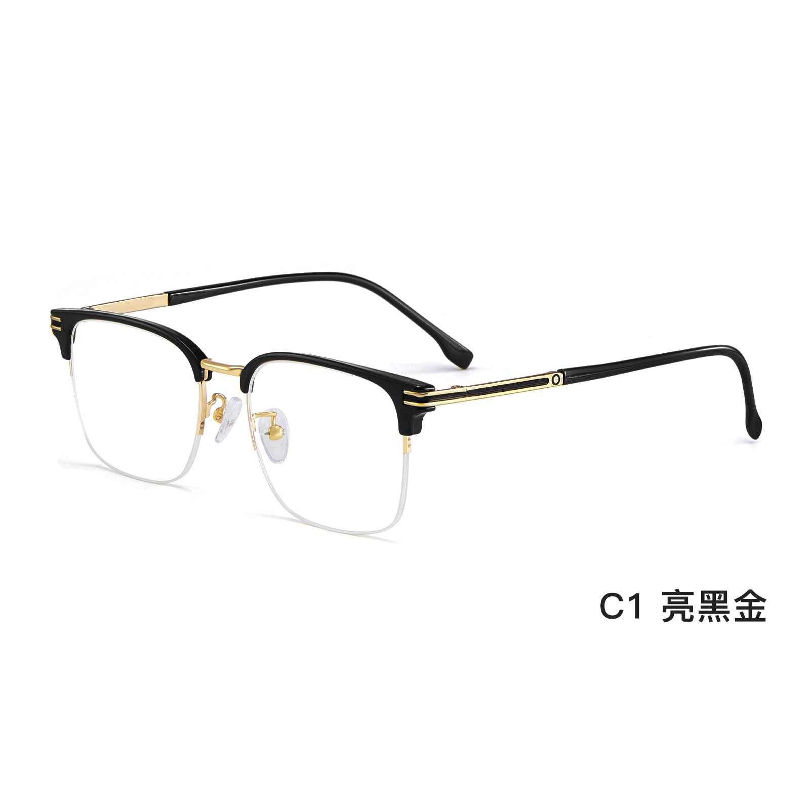 Moda elegante aleación negocio ceja marco medio marco gafas marco todo partido no cara clip puede coincidir con miopía Danyang al por mayor