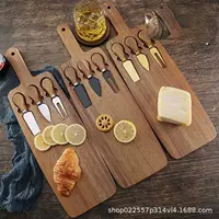 Акация деревянная поднос с ручкой Ресторан Вечеринка приготовленный стейк Фруктовая тарелка прямоугольная деревянная сырная доска оптом